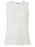 Dorothy Perkins Petite Ivory Lace Trim Shell Top