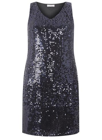 Dorothy Perkins Petite Navy Velvet Sequin Dress