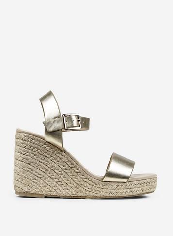 Dorothy Perkins Gold 'rizzo' Two Part Wedges
