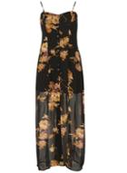 Dorothy Perkins *izabel London Black Floral Print Maxi Dress