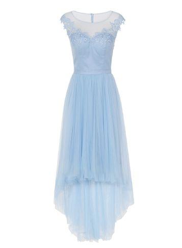 Dorothy Perkins *chi Chi London Blue Embroidered Dress