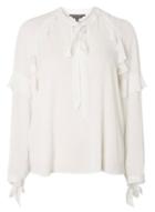 Dorothy Perkins Ivory Ruffle Pussybow Top