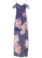 Dorothy Perkins *scarlett B Navy Floral Print Maxi Dress
