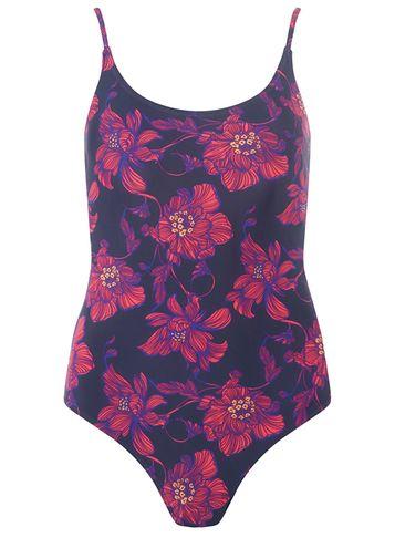 Dorothy Perkins *pink And Blue Tie Side Swimsuit