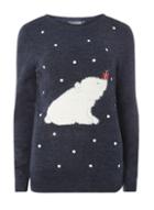 Dorothy Perkins *tall Blue Polar Bear Jumper