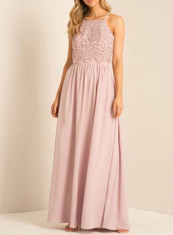 Dorothy Perkins *chi Chi London Lilac Crochet Maxi Dress