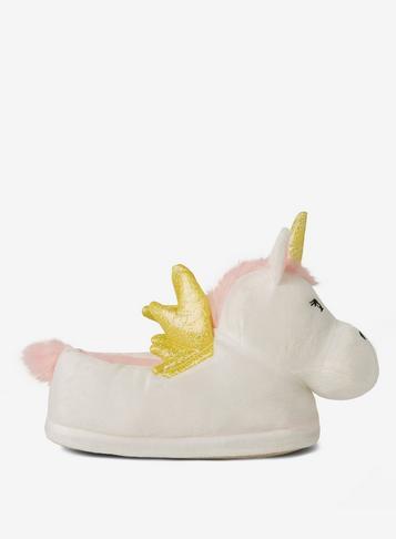 Dorothy Perkins Cream Unicorn Slippers