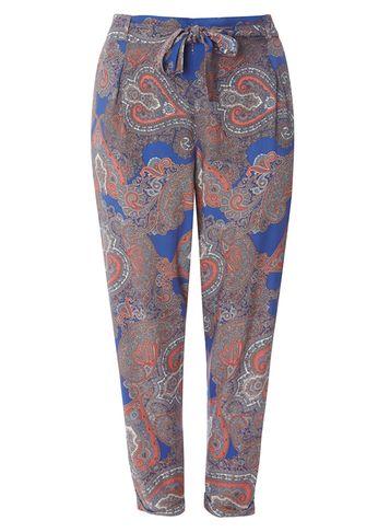 Dorothy Perkins Dp Curve Multi Coloured Paisley Print Tie Waist Joggers