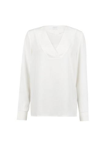 *vila Cream V-neck Relaxed Blouse