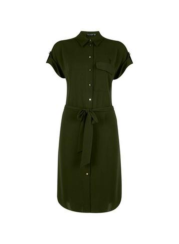 Dorothy Perkins *tall Khaki Shirt Dress