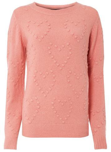 Dorothy Perkins Pink Heart Bobble Jumper