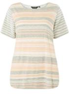 Dorothy Perkins Dp Curve Orange Stripe T-shirt