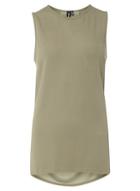 Dorothy Perkins *izabel London Khaki Boxy Fit Slits Top