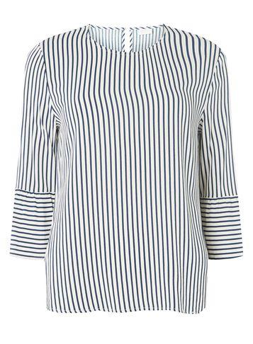 Dorothy Perkins *vila White And Navy Striped Top