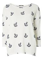 Dorothy Perkins *only White Anchor Print Top