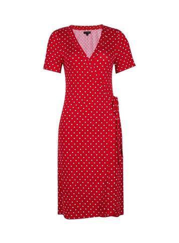 Dorothy Perkins Red Spot Print Wrap Dress