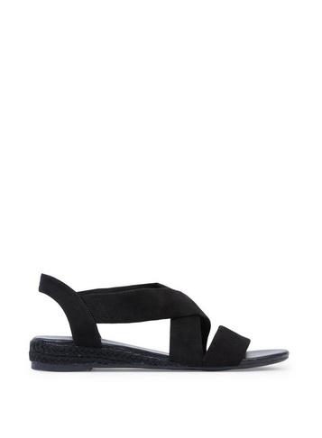 Dorothy Perkins Wide Fit Black Ream Demi Wedge Sandals