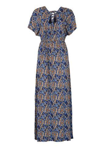 Dorothy Perkins *voulez Vous Blue Lace Up Maxi Dress