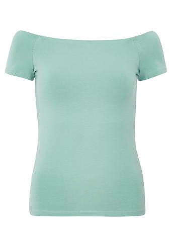 Dorothy Perkins Green Bardot Top