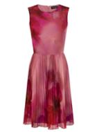 *little Mistress Pink Floral Midi Pleat Skater Dress