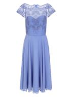 *chi Chi London Blue Baroque Style Midi Dress