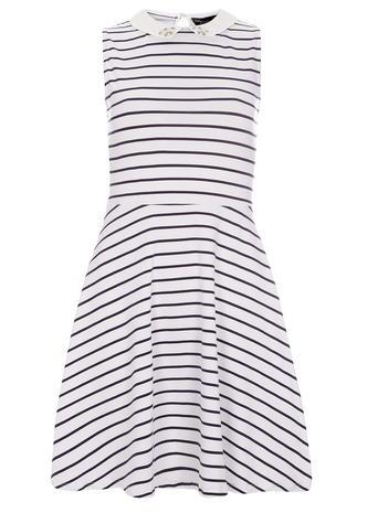 Dorothy Perkins Stripe Bling Collar Dress