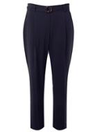 Dorothy Perkins Navy Belted Tapered Trousers