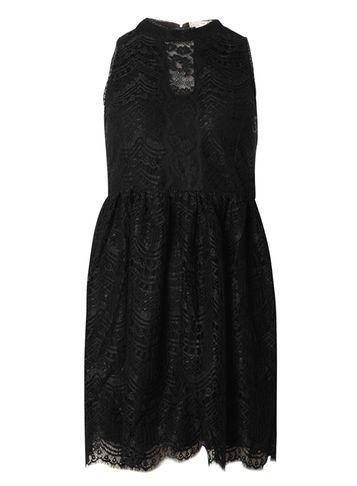 Dorothy Perkins *voulez Vous Black High Neck Lace Dress