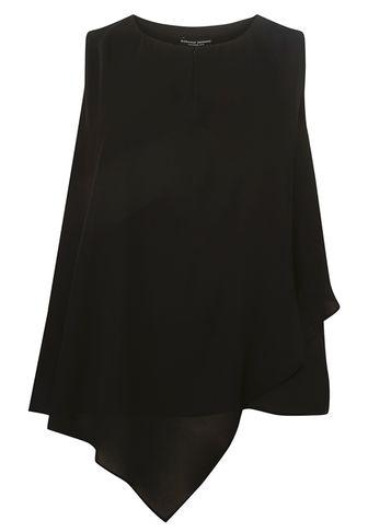 Dorothy Perkins Dp Curve Black Asymmetric Layered Top