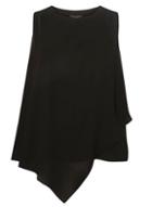 Dorothy Perkins Dp Curve Black Asymmetric Layered Top