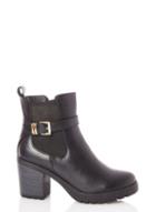 *quiz Faux Leather Heel Boots