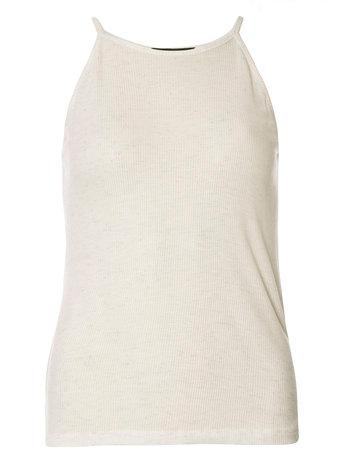 Dorothy Perkins Ivory Shimmer Rib Textured Vest Top