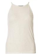 Dorothy Perkins Ivory Shimmer Rib Textured Vest Top