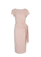*lily & Franc Blush Crepe Tie Side Midi Dress