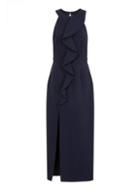 Dorothy Perkins *paper Dolls Navy Frill Maxi Dress