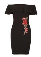 Dorothy Perkins *izabel London Black Embroidered Dress