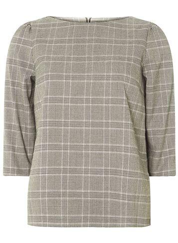 Dorothy Perkins Checked Puff Sleeve Blouse