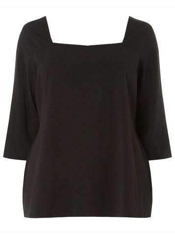 Dorothy Perkins *dp Curve Black Square Neck Top