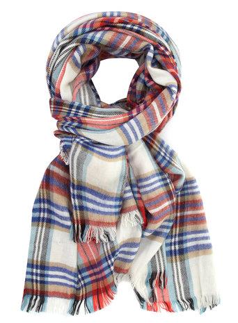 Dorothy Perkins White Oversize Check Scarf