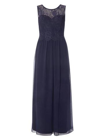Dorothy Perkins *showcase Petite Navy Grace Maxi Dress