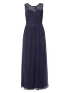 Dorothy Perkins *showcase Petite Navy Grace Maxi Dress