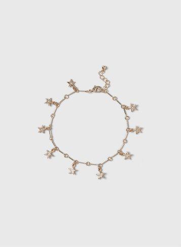 Dorothy Perkins Gold Star Drop Anklet