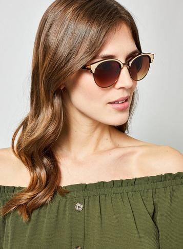 Dorothy Perkins Tort Metal Top Sunglasses