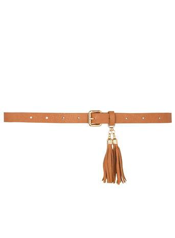 Dorothy Perkins Tan Tassel Skinny Belt