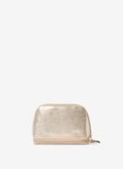 Dorothy Perkins Gold Curved Zip Makeup Bag