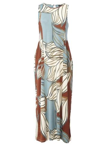 *izabel London Multi Colour Leaf Print Maxi Dress