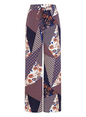 *girls On Film Multi Coloured Splicing Print Wide Trousers