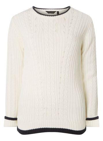 Dorothy Perkins Ivory Tipped Cable Jumper