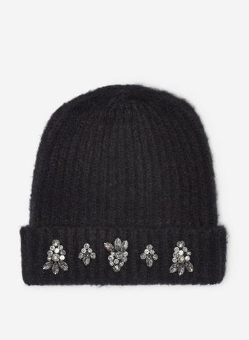 Dorothy Perkins Black Embellished Trim Hat