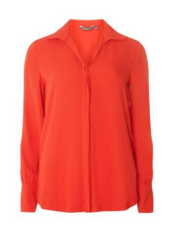 Dorothy Perkins *tall Red Long Sleeve Shirt